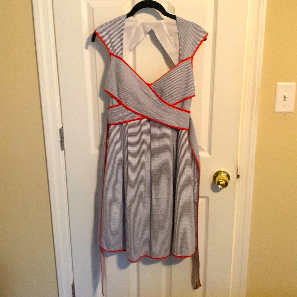 Jessica Simpson Signature Seersucker Fully Lined Sundress Size 2